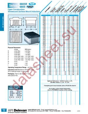 0805R-222K datasheet  